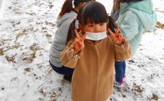 雪だ～！！嬉しいな♪
