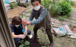 支柱をしっかり立てます