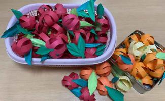 リンゴとミカンが完成です。